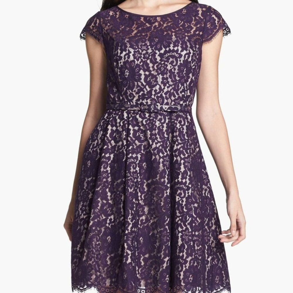 Eliza J Purple Lace Dress